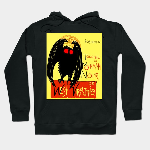 Funny Mothman Shirt Mothman Crytozoology Legend Design Hoodie by Get Hopped Apparel